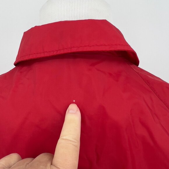 Vintage Izod Lacoste Red Nylon Windbreaker Jacket L Large Lightweight Outerwear - Picture 4 of 9